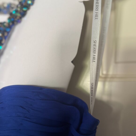 Sherry Hill Royal Blue Jeweled Prom/Formal Dress - Picture 5 of 9